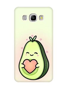 Матовий чохол з рожевими боками на Samsung Galaxy J5(2016) J510 :: Кавай авокадо з сердечком (принт 310)