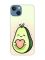Матовий чохол з чорними боками на Apple iPhone 13 :: Кавай авокадо з сердечком (принт 310)