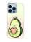 Матовий чохол з чорними боками на Apple iPhone 13 Pro Max :: Кавай авокадо з сердечком (принт 310)
