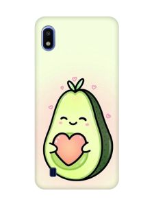 Матовий чохол з чорними боками на Samsung Galaxy A10 (2019) A105 :: Кавай авокадо з сердечком (принт 310)