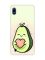 Матовий чохол з чорними боками на Samsung Galaxy A10 (2019) A105 :: Кавай авокадо з сердечком (принт 310)