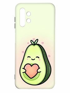 Матовий чохол з чорними боками на Samsung Galaxy A13 4G :: Кавай авокадо з сердечком (принт 310)
