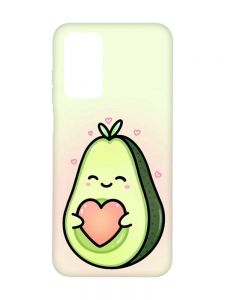 Матовий чохол з чорними боками на Xiaomi Redmi Note 11 4G :: Кавай авокадо з сердечком (принт 310)