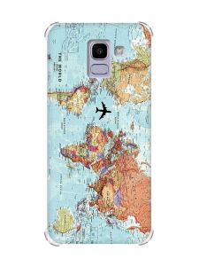 Чохол із потовщеними кутами на Samsung Galaxy J6 (2018) J600F :: Карта світу (принт 318)