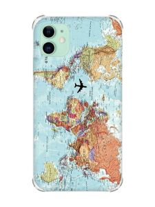Чохол з потовщеними кутами на Apple iPhone 11 (6.1) :: Карта світу (принт 318)