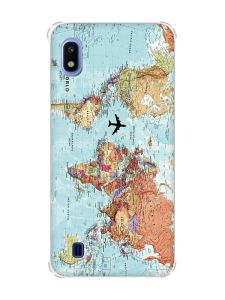 Чохол з потовщеними кутами на Samsung Galaxy A10 (2019)/A105 :: Карта світу (принт 318)