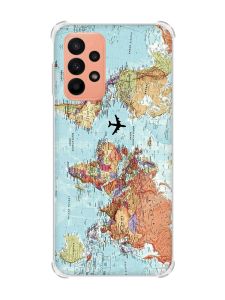 Чохол з потовщеними кутами на Samsung Galaxy A23 :: Карта світу (принт 318)