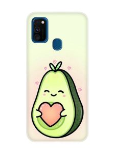 Чохол на Samsung Galaxy M30s/М21  :: Кавай авокадо з сердечком (принт 310)