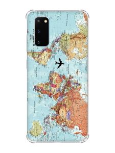 Чохол із потовщеними кутами на Samsung Galaxy S20 Plus :: Карта світу (принт 318)