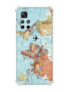 Чохол з потовщеними кутами на Xiaomi Redmi Note 11 4G :: Карта світу (принт 318)