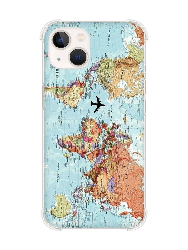 Чохол із потовщеними кутами на iPhone 14 Plus :: Карта світу (принт 318)