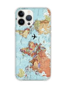 Чохол із потовщеними кутами на iPhone 14 Pro Max :: Карта світу (принт 318)