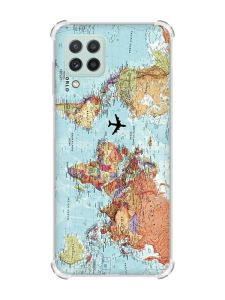 Чохол з потовщеними кутами на Samsung Galaxy A22 4G/M32/M22 :: Карта світу (принт 318)