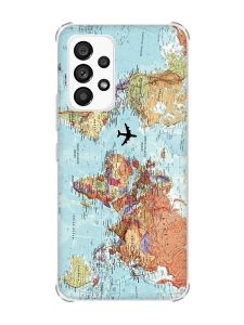 Чохол з потовщеними кутами на Samsung Galaxy A53 :: Карта світу (принт 318)