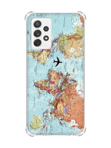 Чохол з потовщеними кутами на Samsung Galaxy A72 :: Карта світу (принт 318)