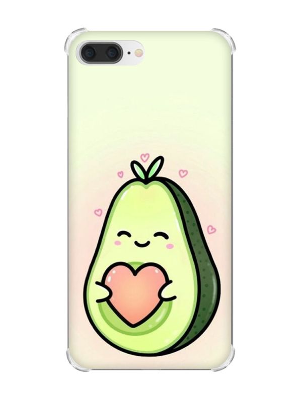 Чохол з потовщеними кутами на iPhone 7 Plus/8 Plus :: Кавай авокадо з сердечком (принт 310)