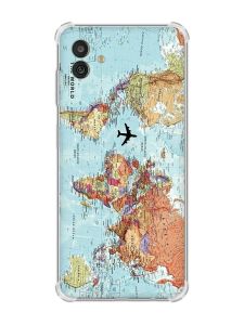 Чохол з потовщеними кутами на Samsung Galaxy M13 5G :: Карта світу (принт 318)