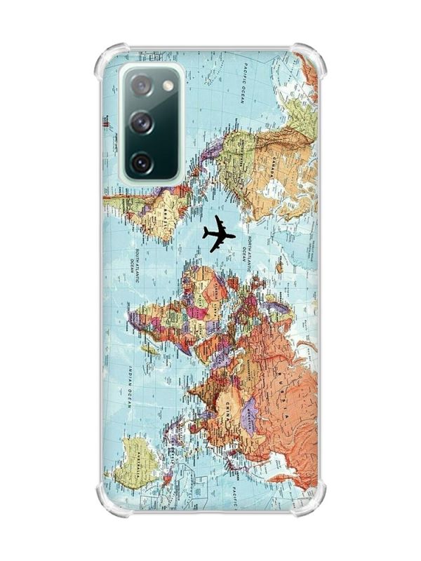 Чохол з потовщеними кутами на Galaxy S20 FE :: Карта світу (принт 318)