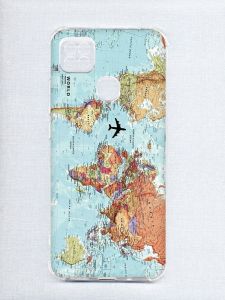 Чохол з потовщеними кутами на Xiaomi Redmi 9C/10A :: Карта світу (принт 318)