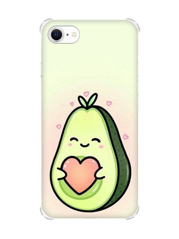 Чохол з потовщеними кутами на iPhone 7/ 7s/ 8/ 8s :: Кавай авокадо з сердечком (принт 310)