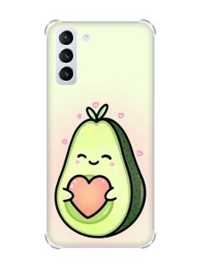 Чохол з потовщеними кутами на Samsung Galaxy S21 (G991) :: Кавай авокадо з сердечком (принт 310)