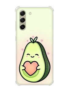 Чохол із потовщеними кутами на Samsung S21 FE :: Кавай авокадо з сердечком (принт 310)