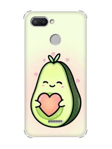 Чохол із потовщеними кутами для Xiaomi Redmi 6 :: Кавай авокадо з сердечком (принт 310)
