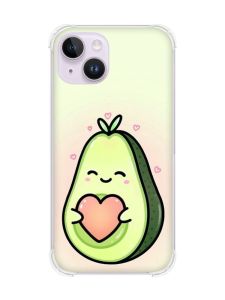 Чохол із потовщеними кутами на iPhone 14 :: Кавай авокадо з сердечком (принт 310)