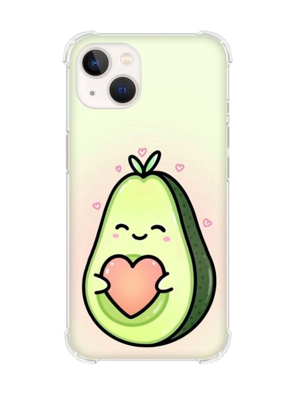 Чохол із потовщеними кутами на iPhone 14 Plus :: Кавай авокадо з сердечком (принт 310)