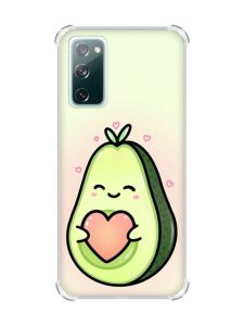 Чохол з потовщеними кутами на Galaxy S20 FE :: Кавай авокадо з сердечком (принт 310)
