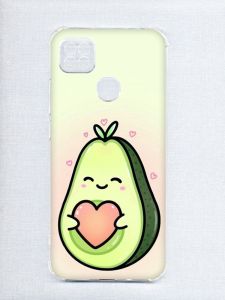 Чохол з потовщеними кутами на Xiaomi Redmi 9C/10A :: Кавай авокадо з сердечком (принт 310)