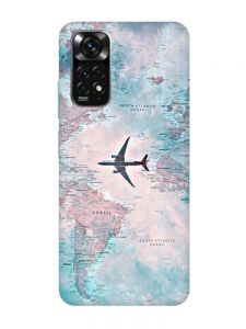 Матовий чохол з бірюзовими боками на Xiaomi Redmi Note 11 :: Подорожі. Карта (принт 317)