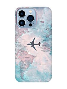 Матовий чохол з червоними боками на Apple iPhone 13 Pro Max :: Подорожі. Карта (принт 317)