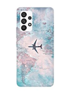 Матовий чохол з червоними боками на Samsung Galaxy A53 4G/5G :: Подорожі. Карта (принт 317)