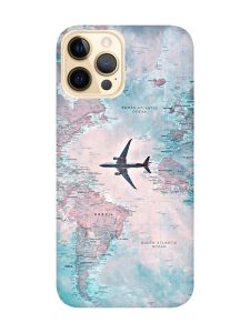 Матовий чохол з рожевими боками на Apple iPhone 12 Pro Max :: Подорожі. Карта (принт 317)