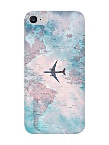 Матовий чохол з рожевими боками на iPhone 7 / 8 :: Подорожі. Карта (принт 317)