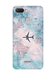 Матовий чохол з рожевими боками на Xiaomi Redmi 6 :: Подорожі. Карта (принт 317)