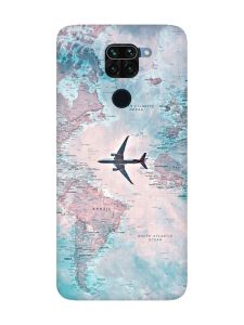 Матовий чохол з рожевими боками на Xiaomi Redmi Note 9 :: Подорожі. Карта (принт 317)