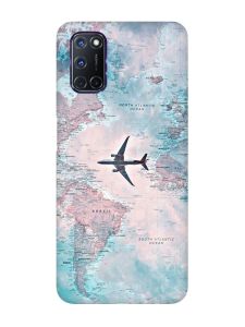 Матовий чохол з чорними боками на Oppo A52/A72/A92 :: Подорожі. Карта (принт 317)