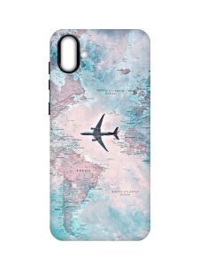 Матовий чохол з чорними боками на Samsung Galaxy A04 :: Подорожі. Карта (принт 317)