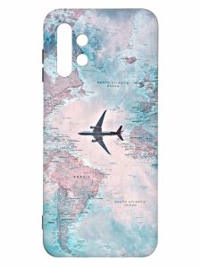 Матовий чохол з чорними боками на Samsung Galaxy A13 4G :: Подорожі. Карта (принт 317)