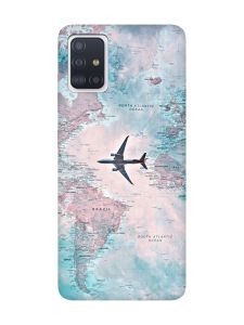 Матовий чохол з чорними боками на Samsung Galaxy A71 / A715 :: Подорожі. Карта (принт 317)