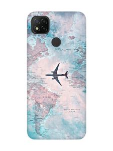 Матовий чохол з чорними боками на Xiaomi Redmi 9C/10A :: Подорожі. Карта (принт 317)