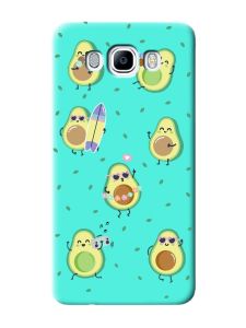 Матовий бірюзовий чохол на Samsung Galaxy J7(2016) J710 :: Авокадо на відпочинку (принт 302)
