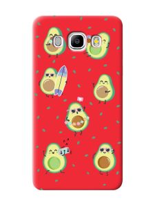 Матовий червоний чохол на Samsung Galaxy J5 (2016) J510 :: Авокадо на відпочинку (принт 302)