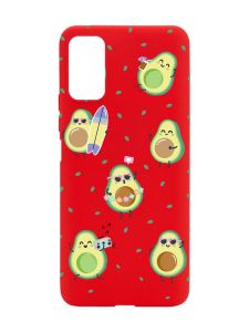 Матовий червоний чохол на Xiaomi Redmi Note 11 4G :: Авокадо на відпочинку (принт 302)