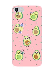 Матовий рожевий чохол на iPhone 7 / 8 :: Авокадо на відпочинку (принт 302)