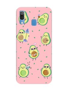 Матовий рожевий чохол на Samsung Galaxy A30 (2019) / A20 (2019) :: Авокадо на відпочинку (принт 302)