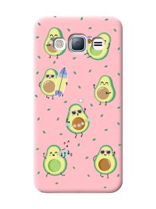 Матовий рожевий чохол на Samsung Galaxy J3 / J310 :: Авокадо на відпочинку (принт 302)