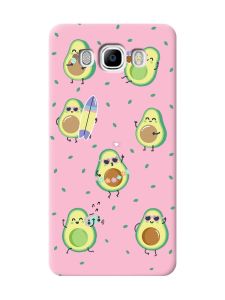 Матовий рожевий чохол на Samsung Galaxy J7(2016) J710 :: Авокадо на відпочинку (принт 302)